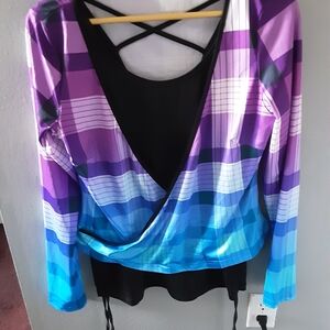 Multicolor Women's Wrap Top